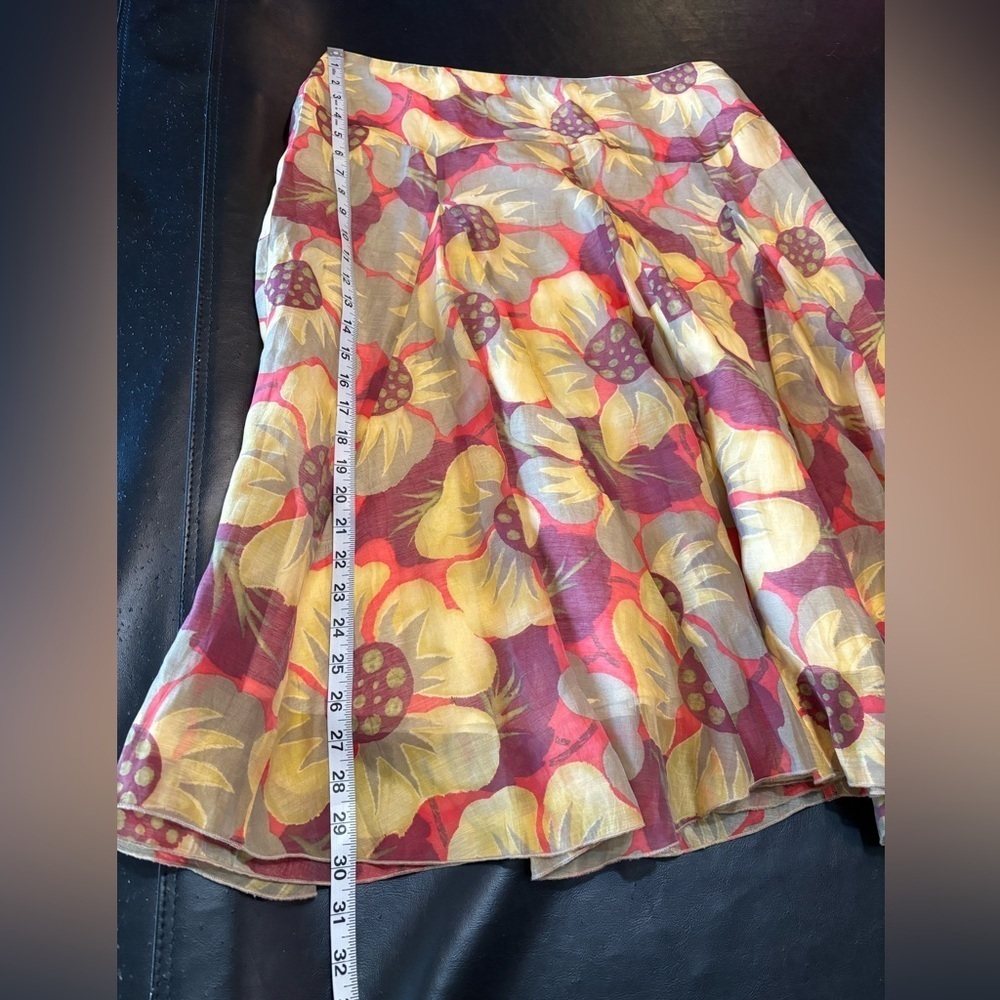 Nic & Zoe 12 SUNFLOWER Skirt Lightweight Tencel Blend Lined - Picture 8 of 9